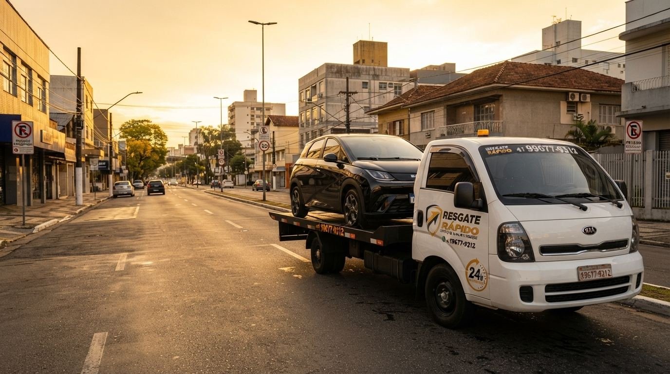 Caminhão guincho da Resgate Rápido Guincho em Colombo